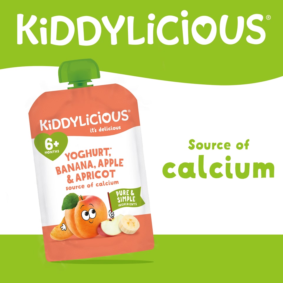 image 1 of Kiddylicious Yogurt, Banana, Apple and Apricot 100g