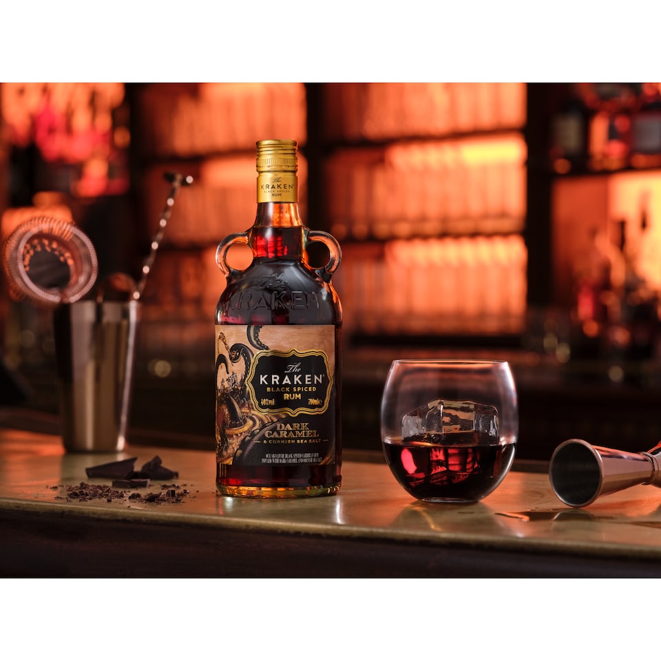 image 1 of The Kraken Black Spiced Rum Dark Caramel & Cornish Sea Salt 70cl