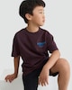 image 2 of F&F Active Pure Cotton Recreation Athl. Dept. Slogan T-Shirt in Burgundy