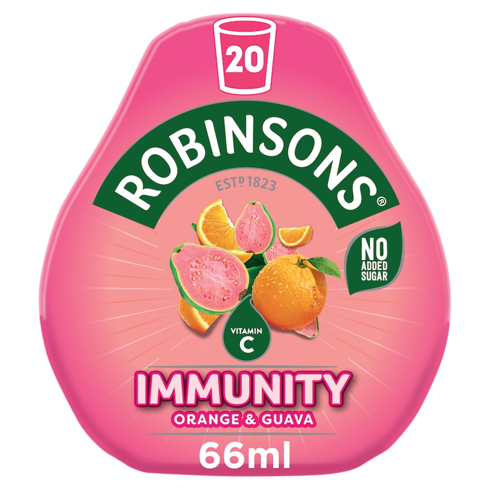 Robinsons Mini Immunity Orange & Guava On-the-Go Squash 66ml
