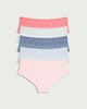image 1 of F&F 5-Pack Cotton Rich Lace Trim Shorts in Multi