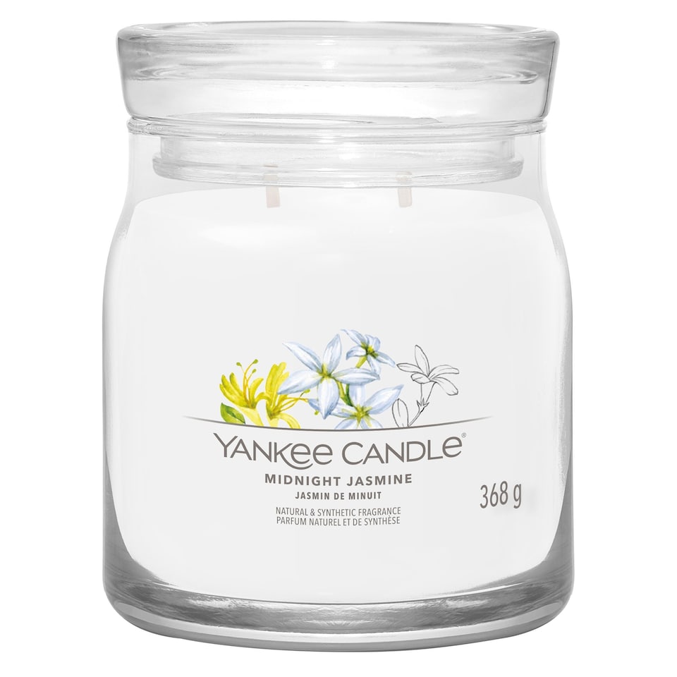 image 1 of Yankee Signature Midnight Jasmine Medium Jar Candle 368g