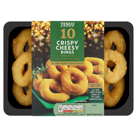 Tesco Free From 10 Crispy Cheesy Rings 200G Tesco Groceries