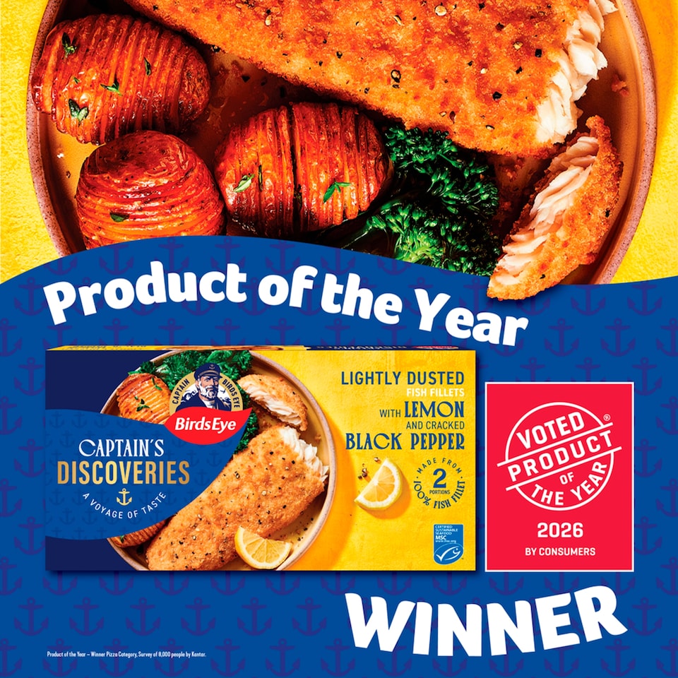 image 1 of Birds Eye Captain's Discoveries 2 Lightly Dusted Fish Fillets with Lemon & Cracked Black Pepper 280g