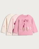 image 4 of Disney Princess 3-Pack Pure Cotton Long Sleeved Tops in Pink