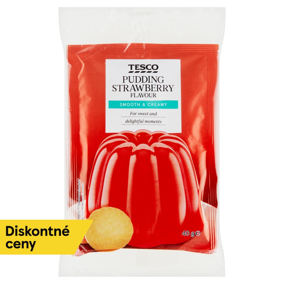 Tesco Pudding Strawberry Flavour 3 x 40 g