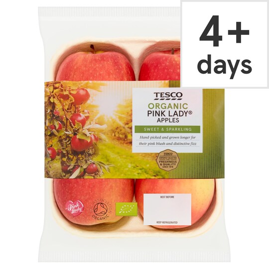 Tesco Organic Pink Lady Apples 440G Tesco Groceries