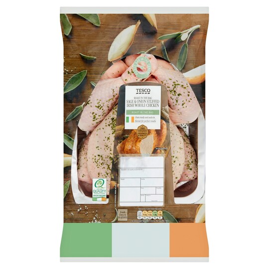 Tesco Sage And Onion Stuffed Chicken Cook In Bag1.5Kg Tesco Groceries