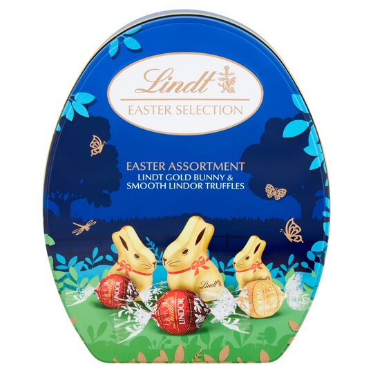 Lindt Gold Bunny Milk Chocolate Tin 330G - Tesco Groceries