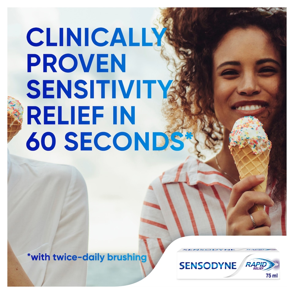 image 1 of Sensodyne Rapid Relief Sensitive Toothpaste Original Mint 75ml