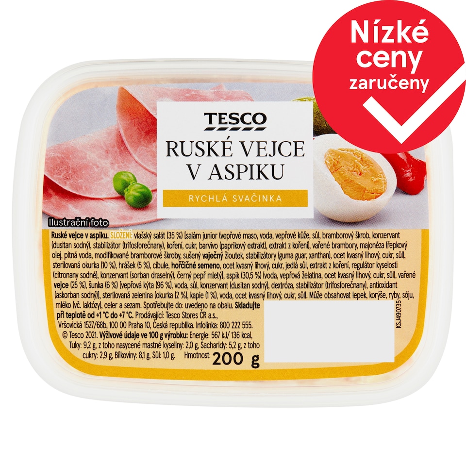 Tesco Ruské vejce v aspiku 200g