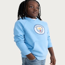 Manchester City Logo Cotton Rich Hoodie in Blue