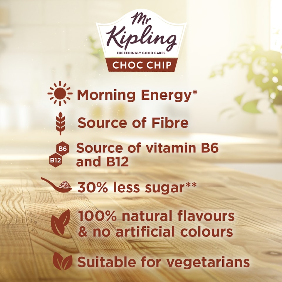image 1 of Mr Kipling Breakfast Bakes Chocolate Chip Snack Cakes 4 pack