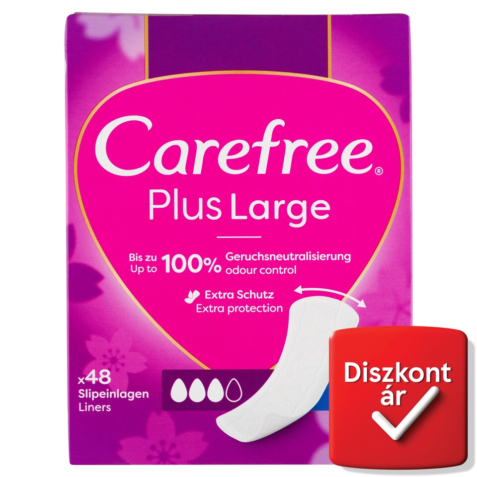 Carefree Plus Large Fresh Scent Pantyliners with Fresh Scent 48 pcs