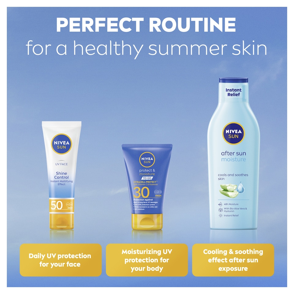image 1 of NIVEA SUN Protect & Moisture Sun Cream SPF 30 50ml