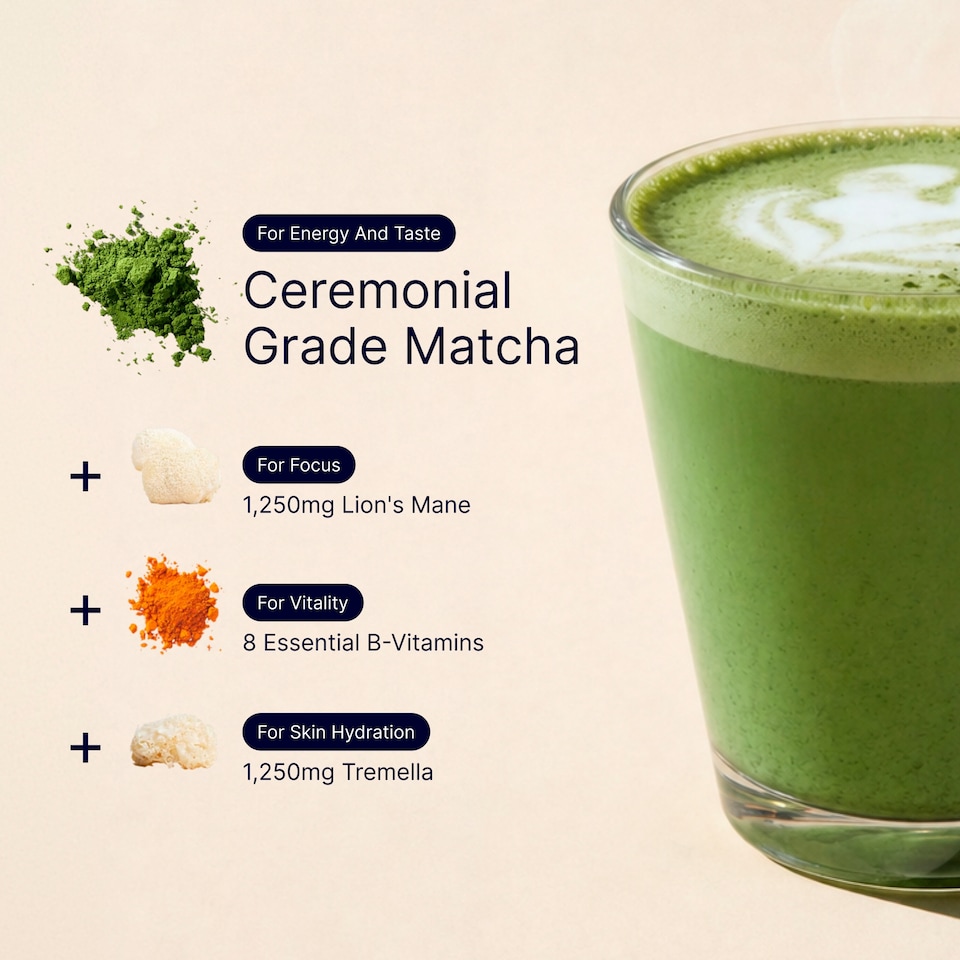 image 1 of DIRTEA Matcha Mushroom Super blend 7 Sachets 42g