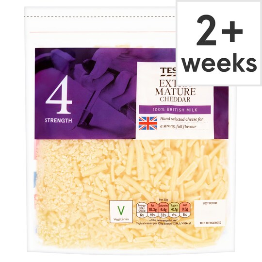 Tesco Extra Mature Grated Cheddar 250G Tesco Groceries