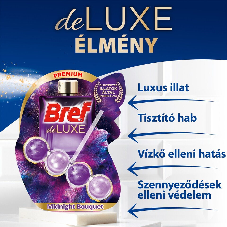 Bref de Luxe Midnight Bouquet WC frissítő 3 x 50 g  1. kép