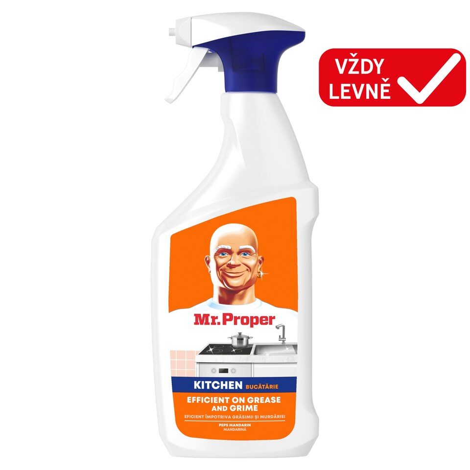 Kuchyňský Odmašťovač Mr Proper ve spreji Peps Mandarin 800 ml