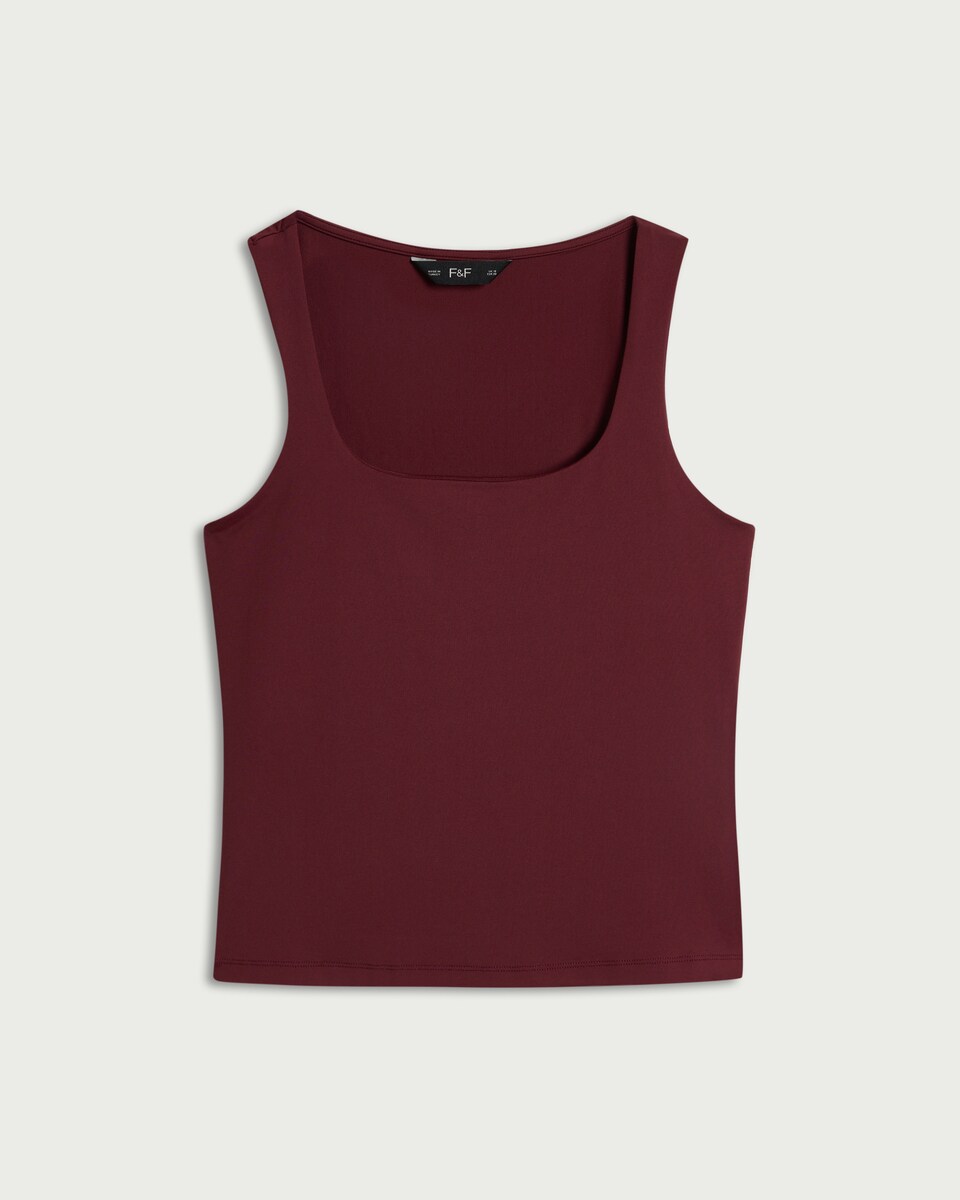 image 1 of F&F Polyamide Square Neck Vest in Purple