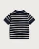 image 2 of F&F Baby Striped Knitted Short Sleeved Polo Shirt in Navy