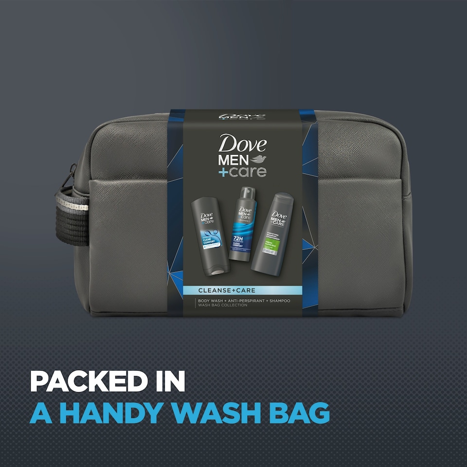 image 1 of Dove Men + Care Cleanse + Care Washbag Gift Set 