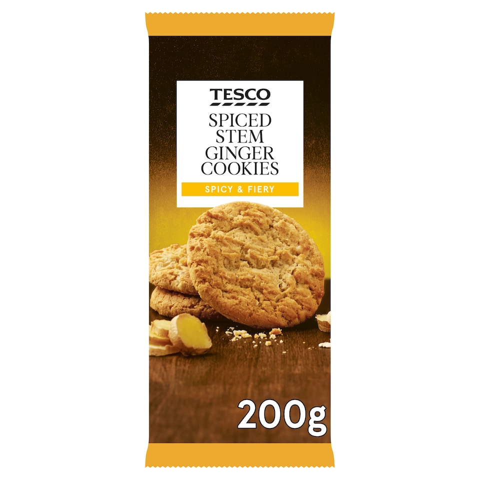Tesco Spiced Stem Ginger 10 Cookies 200G