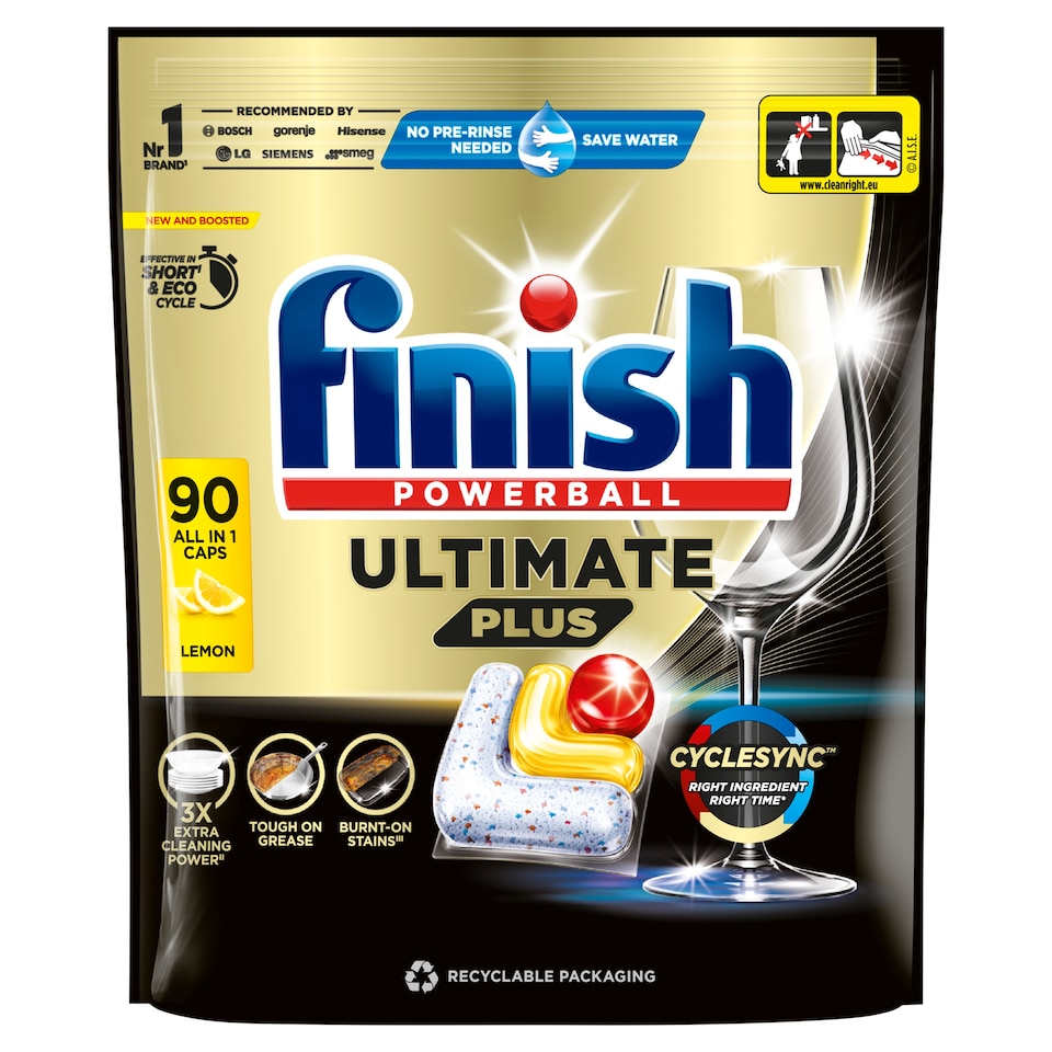 obrázok 1 z Finish Ultimate Plus kapsuly do umývačky riadu - Lemon 90 ks
