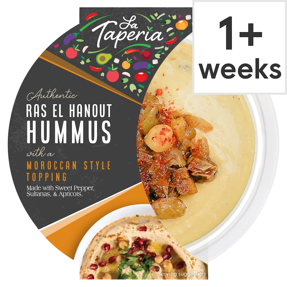 LA TAPERIA RAS EL HANOUT HUMMUS WITH A MORROCCON STYLE TOPPING 200g