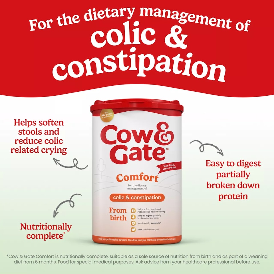 image 1 of Cow & Gate Comfort Baby Milk Formula Powder from Birth 800g