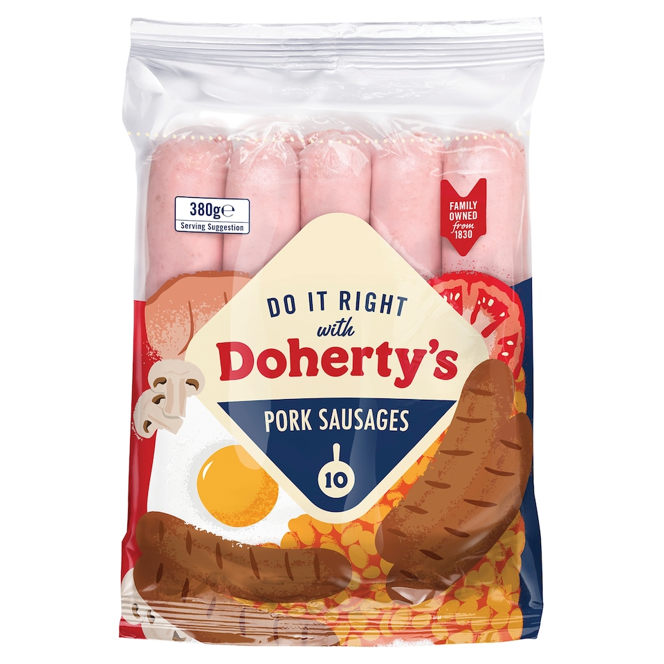 Doherty's Pork Sausages 10 Pack 380g
