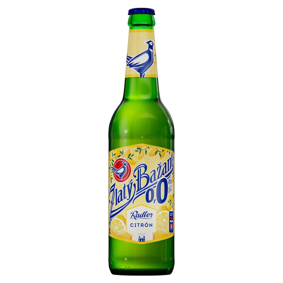 Zlatý Bažant Radler 0,0% Citrón fľaša 500 ml