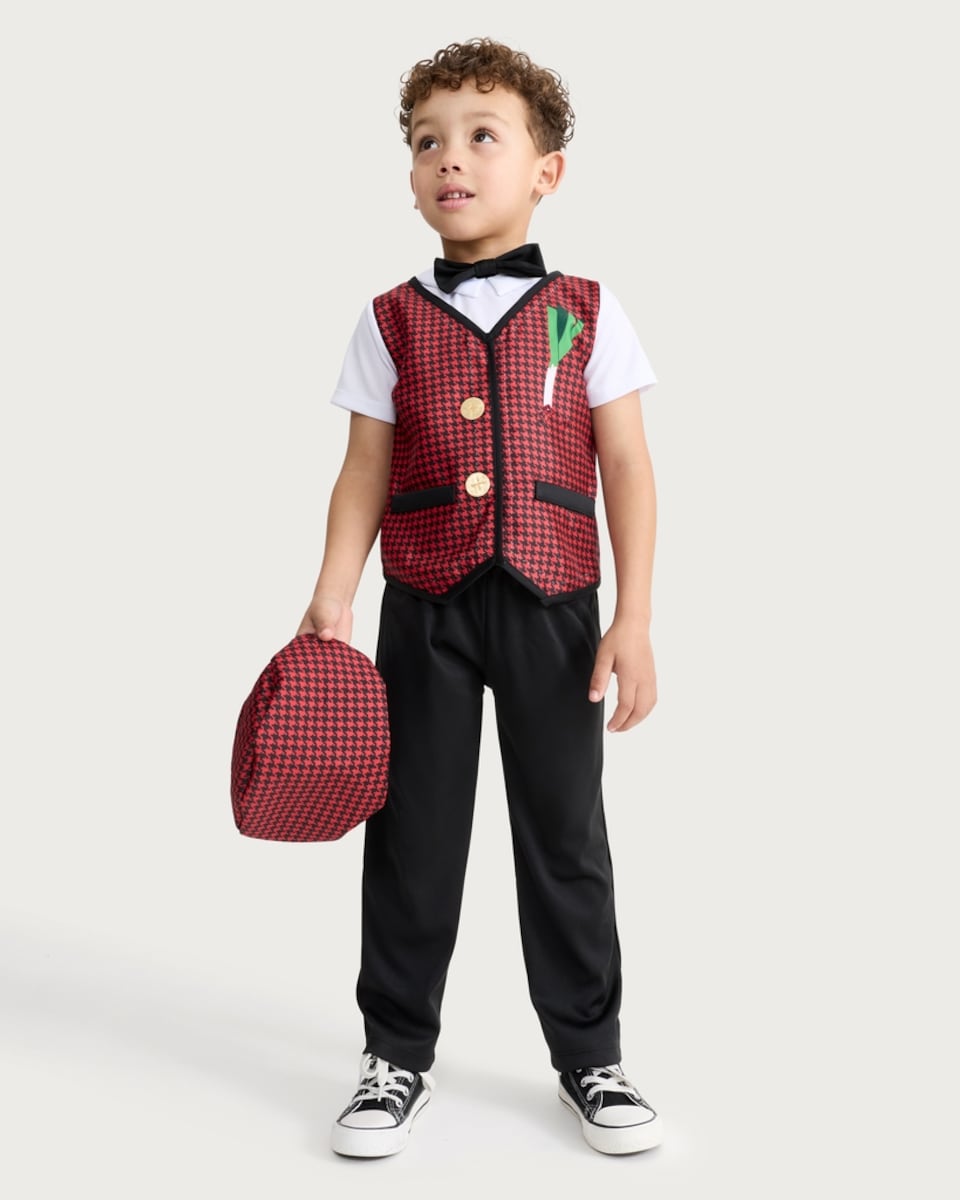 image 1 of F&F Boys 3-Piece Welsh Fancy Dress Costume in Black