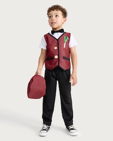 F&F Boys 3-Piece Welsh Fancy Dress Costume in Black