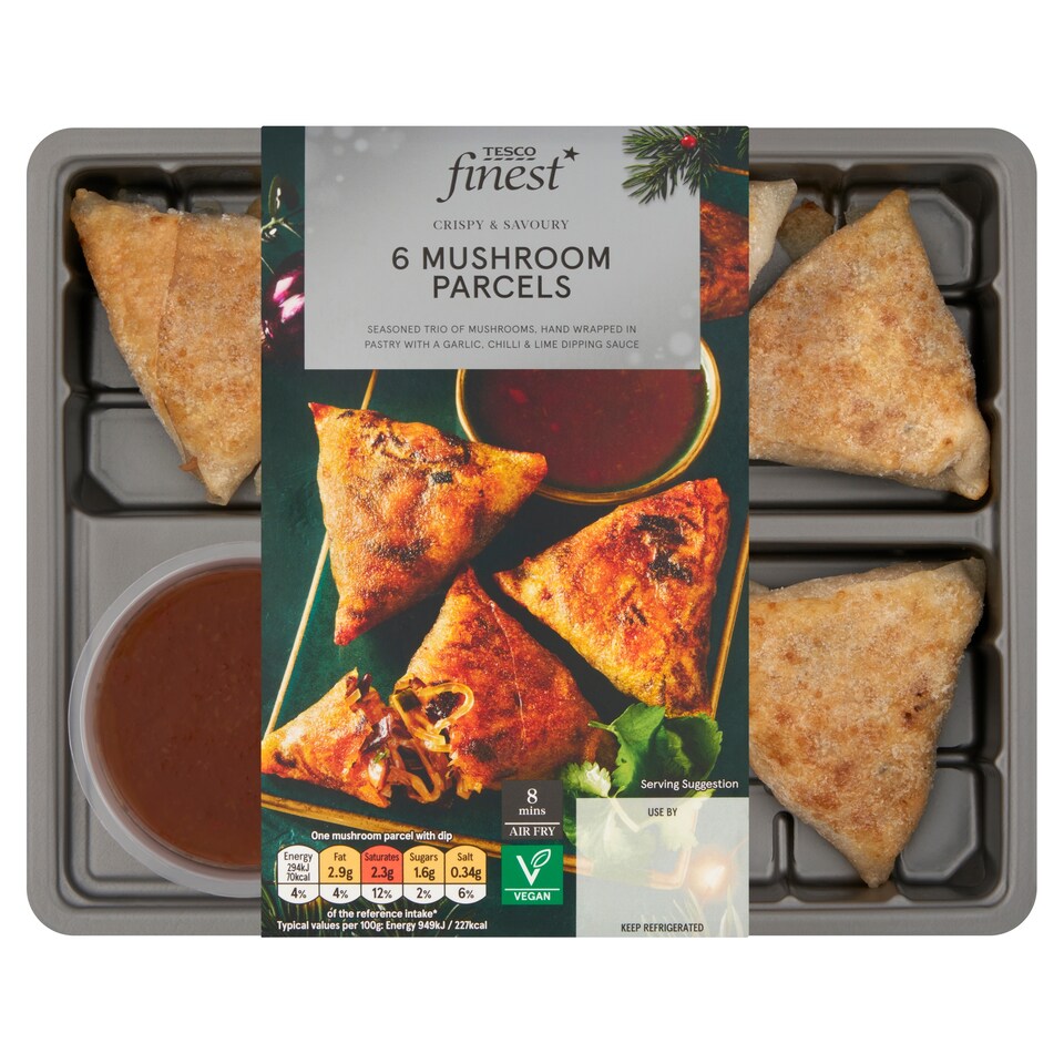 Tesco Finest 6 Crispy Mushroom Parcels With Nuoc Cham 210g