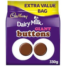 Cadbury Dairy Milk Chocolate Giant Buttons Share Bag 330g
