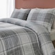 image 3 of Silentnight Supersoft Check Duvet Set Double 