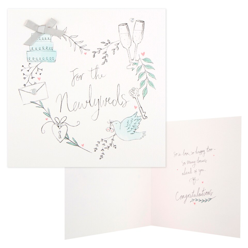 image 1 of Hallmark Wedding Card For The Newlyweds