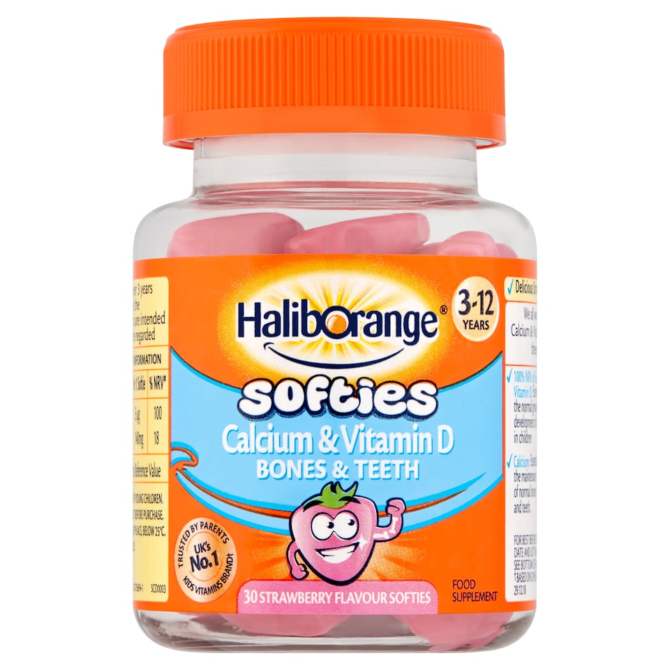 Haliborange Calcium & Vitamin D Strawberry Softies 30s