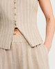 image 2 of F&F Striped Super Wide Leg Co-ord Trousers with Linen in Multi