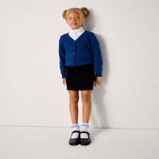 F&F School Girls Cotton Rich PE Skort in Black