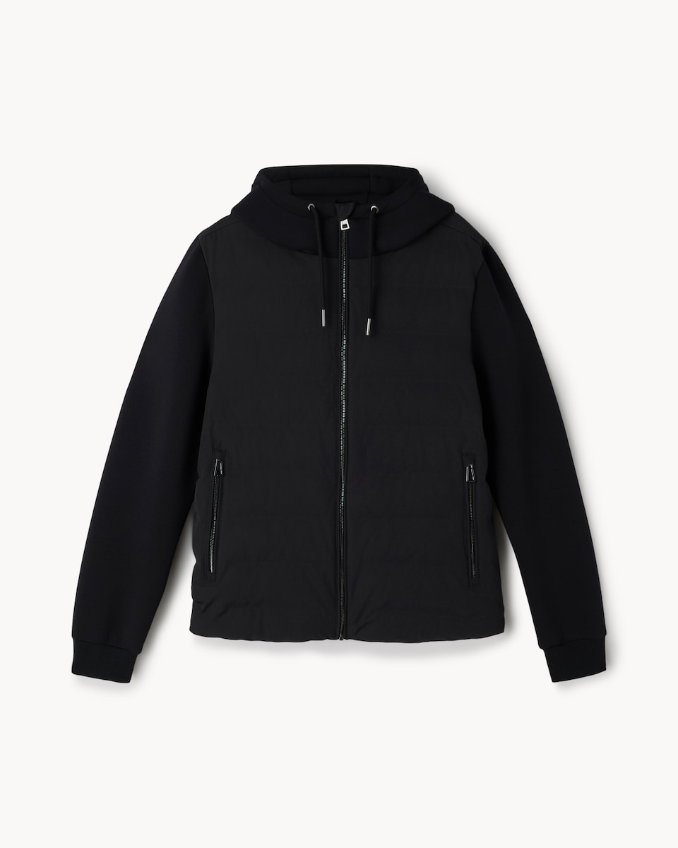 image 1 of F&F Zip Up Hooded Jacket in Black