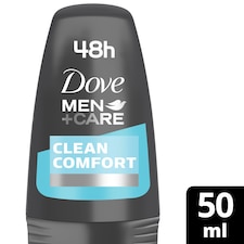 Dove Men+Care Clean Comfort 48h Roll-On Antiperspirant Deodorant 50ml