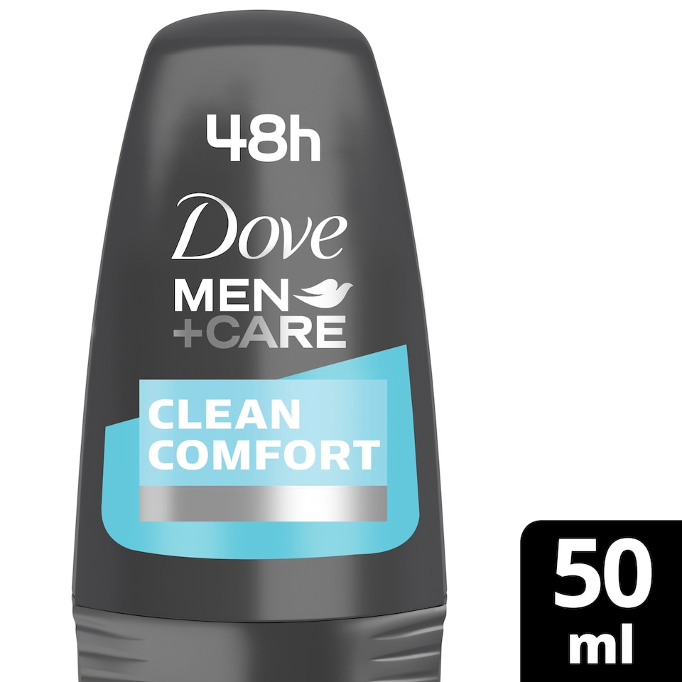 image 1 of Dove Men+Care Clean Comfort 48h Roll-On Antiperspirant Deodorant 50ml