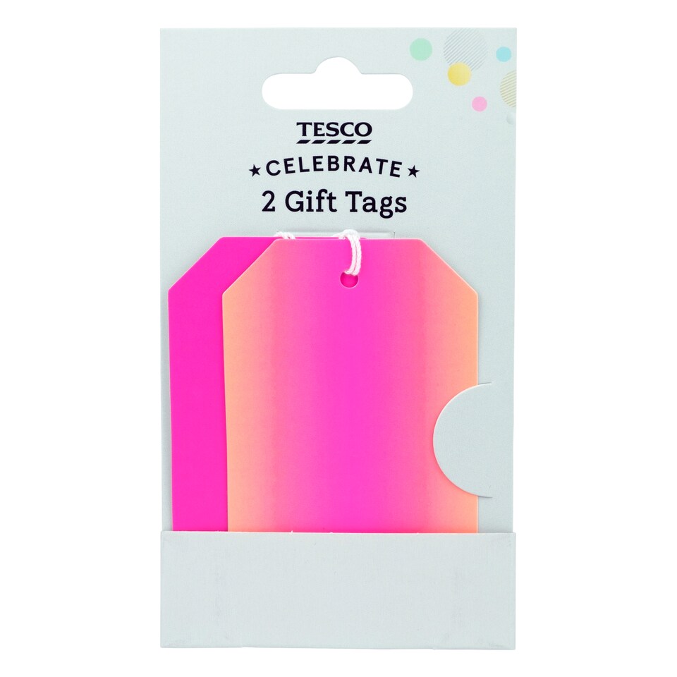Tesco Pink Tags 2pk