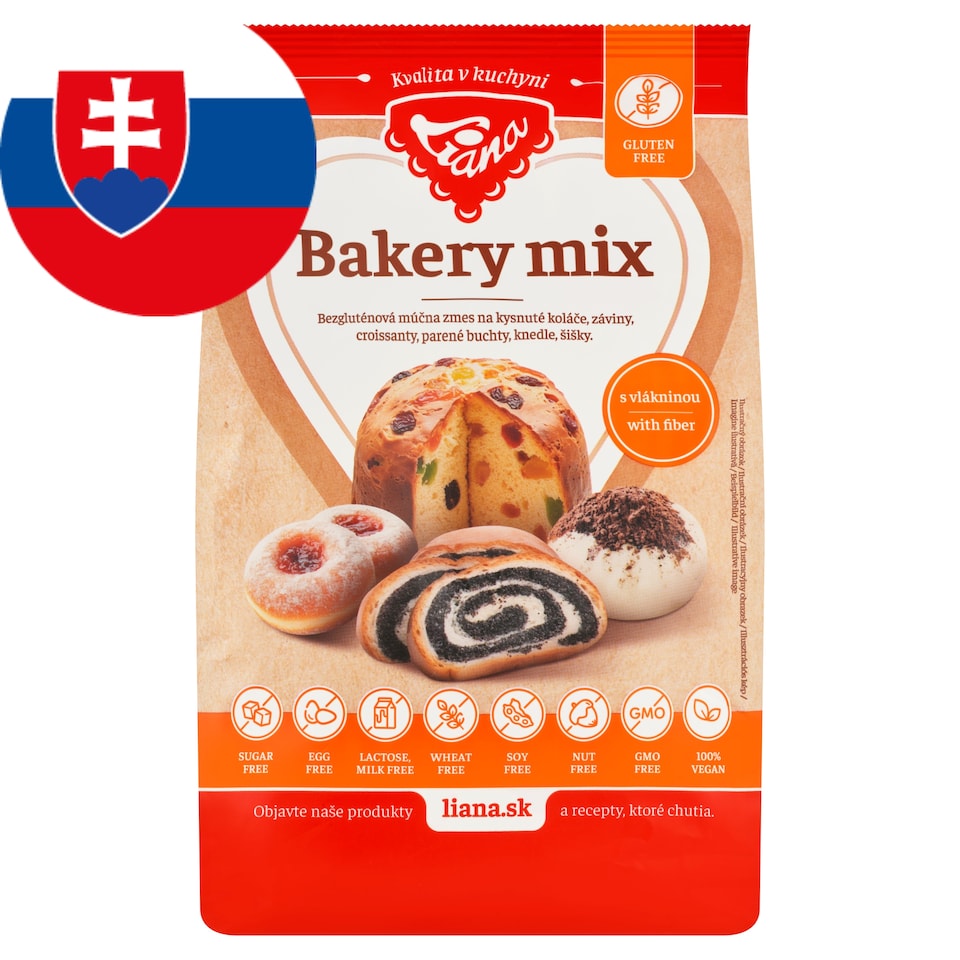 obrázok 1 z Liana Bakery mix bezgluténová múčna zmes na kysnuté koláče 1000 g
