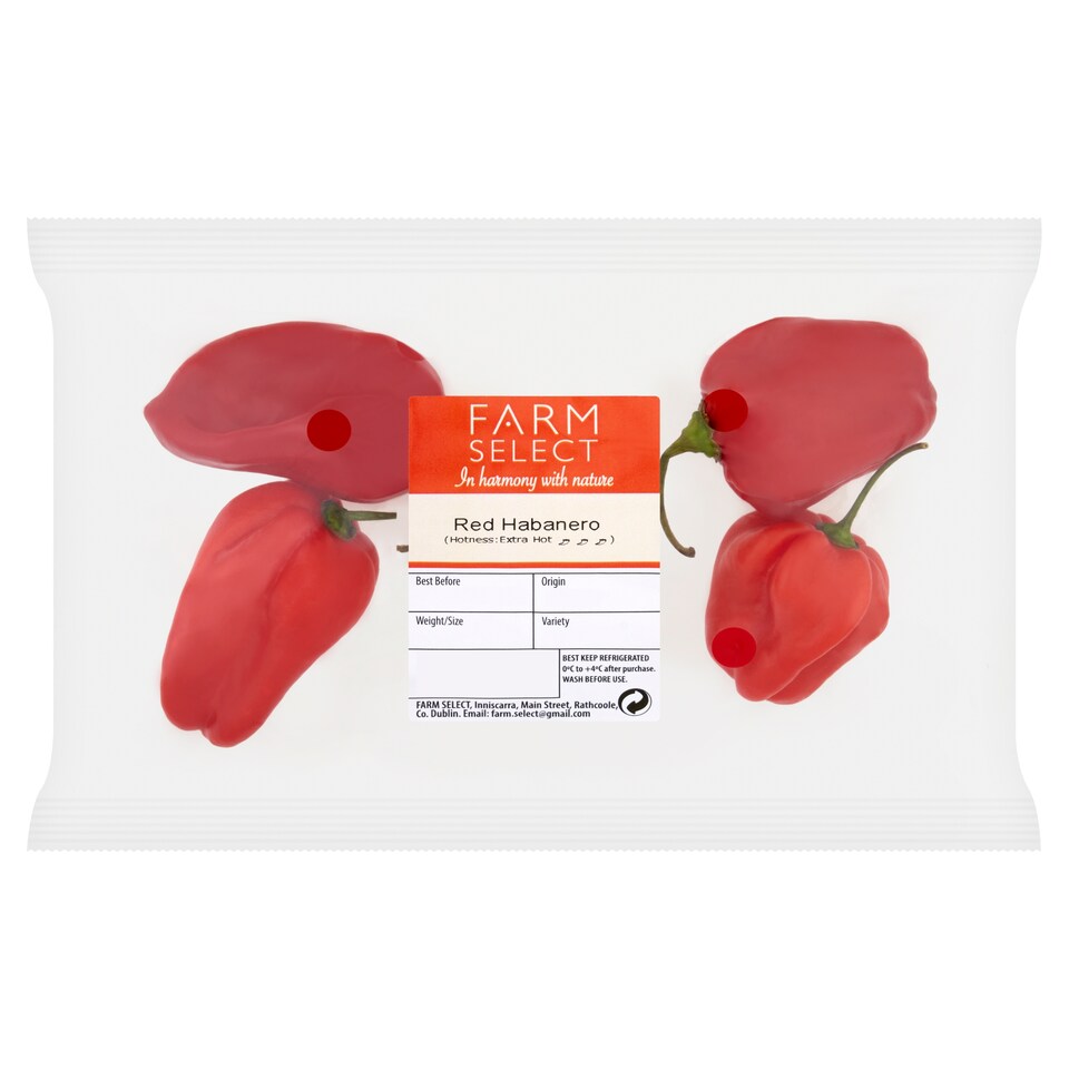 Farm Select Red Habaneiro Chillies 30g