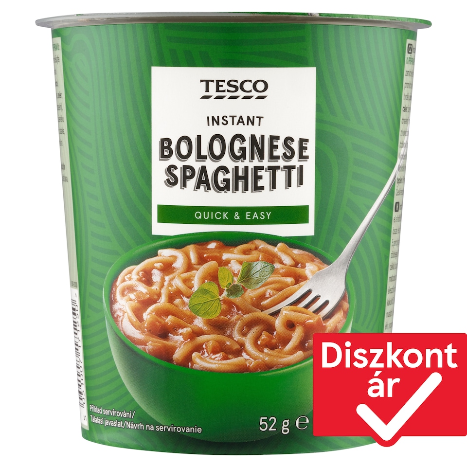 Tesco instant tészta bolognai szószban 52 g