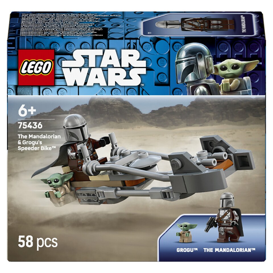 Obrázek 1 pro produkt LEGO Star Wars 75436 Mandalorian a Grogu a spídrová motorka