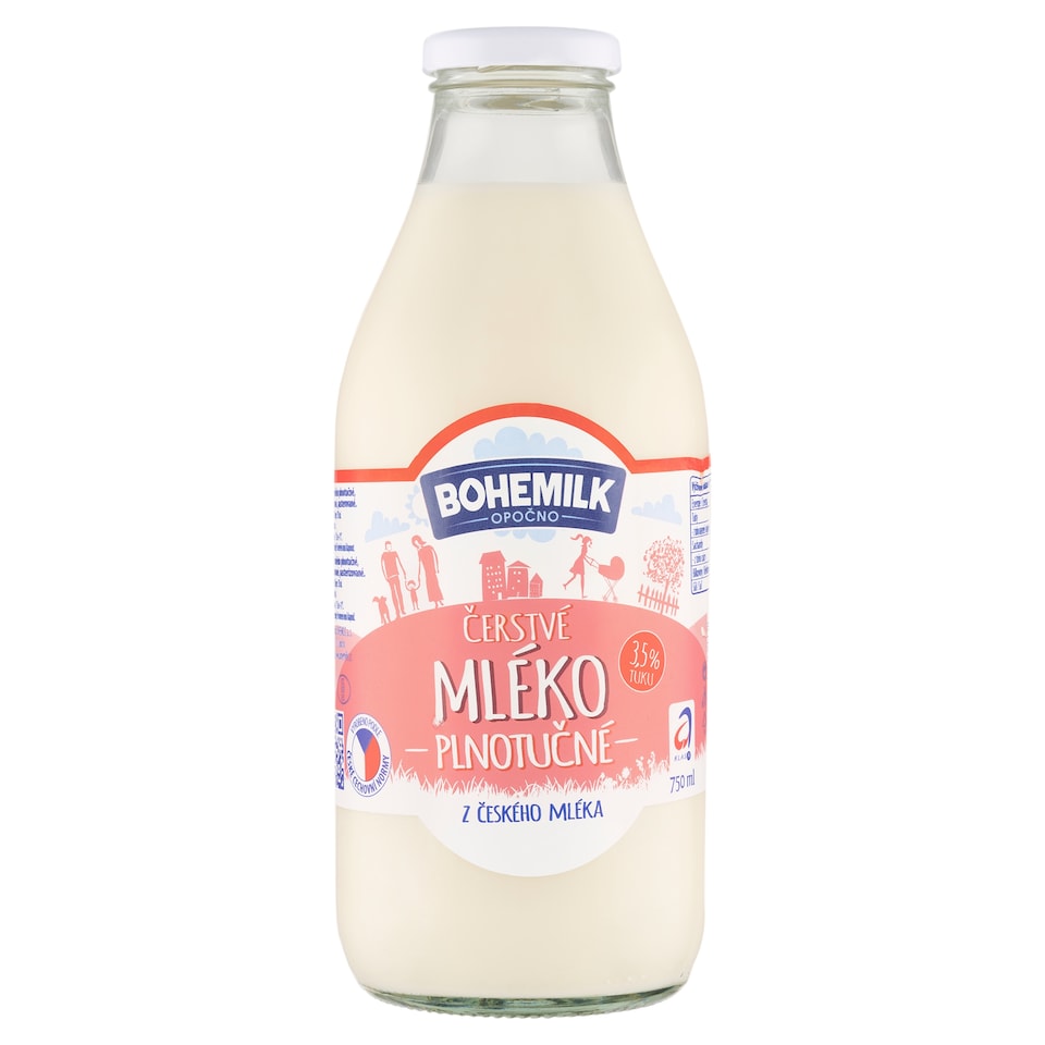 Bohemilk Čerstvé mlieko plnotučné 750 ml